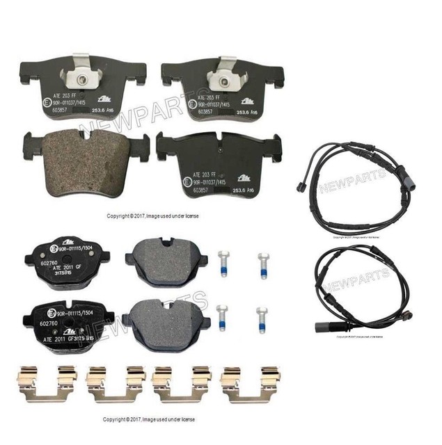 For BMW F25 F26 X3 X4 1116 Front & Rear Brake Pad Set w/ Sensors Ate