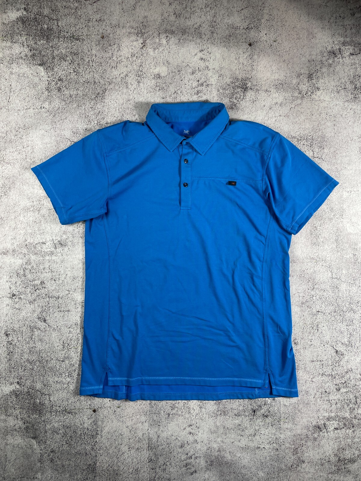 ARC'TERYX Polo ArcTeryx manica corta con bottoni davanti uomo XL blu