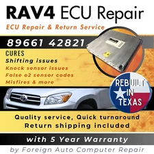 89661-42821 RAV4 ECU Repair - Cure shifting issues - Quick Service, 5yr Warranty