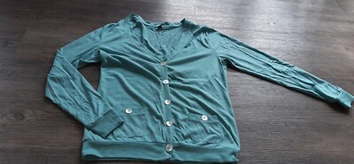 eight2nine Jacke Sweatjacke Cardigan maritim Gr. M 38 medium türkis Damenjacke