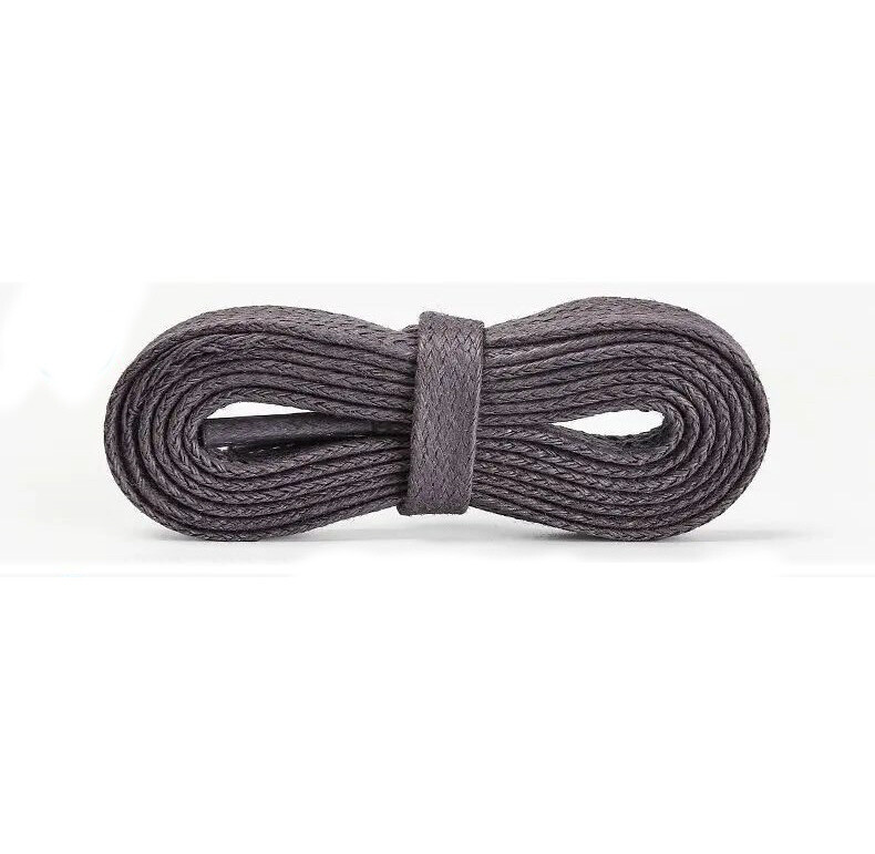 Grey Flat Waxed Replacement Shoe Laces Mens Women Work Casual Boot Dress Hiking