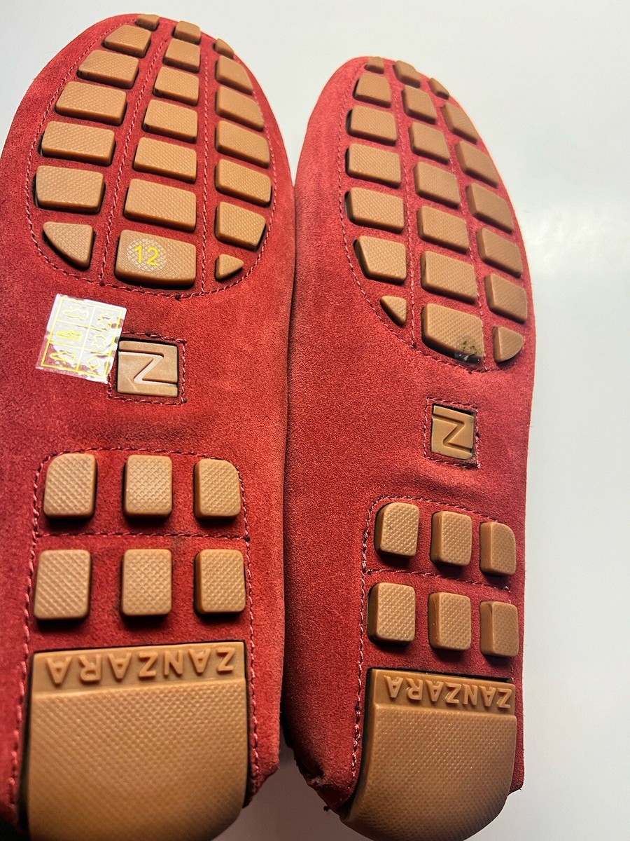 Zanzara Red Suede Slip-On Loafers for Men Zanzara Loafers & Slip-Ons for Men on Sale up to 90% Off  main image 2