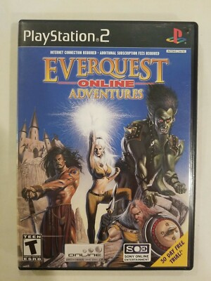 Everquest Online Adventures Playstation 2 PS2 Video Game NO MANUAL VG FREE S/H