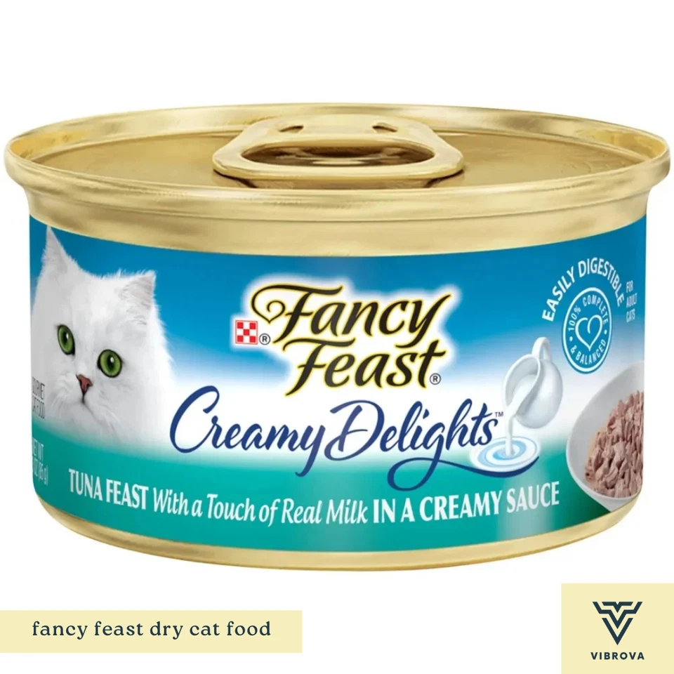 Fancy Feast Katzentrockenfutter | Purina Cremiger Thunfisch in cremiger Sauce 24er Pack, 3 oz Dosen