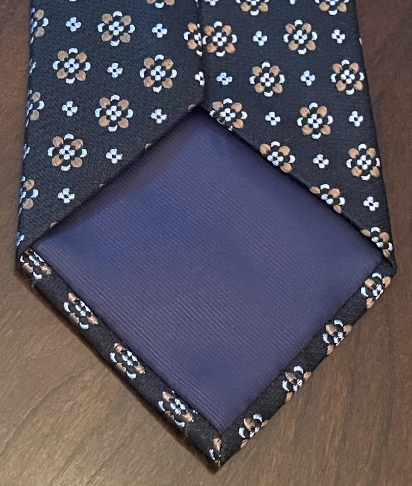 Corbata Joseph Abboud negra 100 % seda para hombre hecha en China Foto 2 de 4