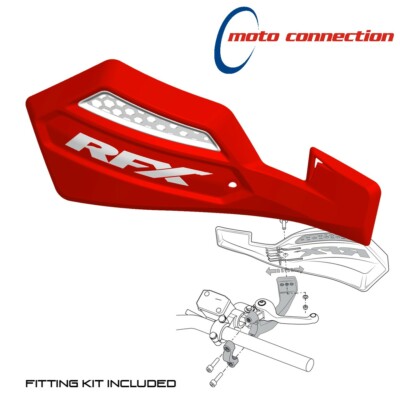 RFX PRO SERIES MOTOCROSS HANDPROTEKTOREN BELÜFTET ROT / WEISS für HONDA CR80 CR85