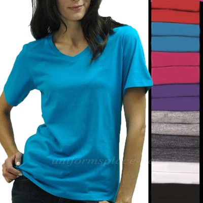 V Neck Plain Bell Sleeve T-Shirts