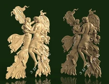 3D STL Model MAN & WOMAN 3 for CNC 3D Router 3d Printer Carving Aspire Artcam