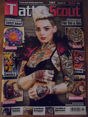 TATTOO SCOUT 36 Blumen Comics Fantasy Maori Horror Oldschool Krieger Start-Up