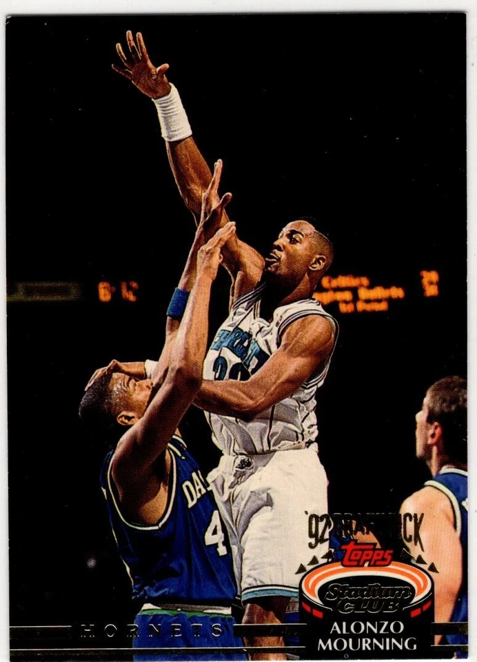 1992-93 Topps Stadium Club Basketball Alonzo Mourning No. 297 Charlotte Hornets - Bild 1 von 2