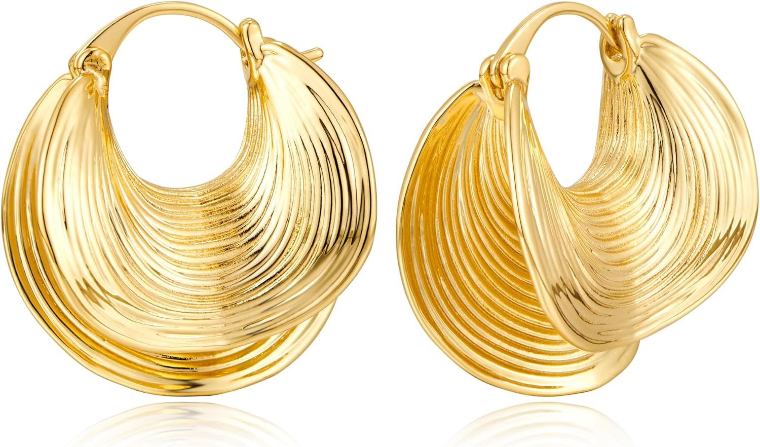 Chunky Gold Plated Hoop Earrings for Women – Bold Statement Jewelry  