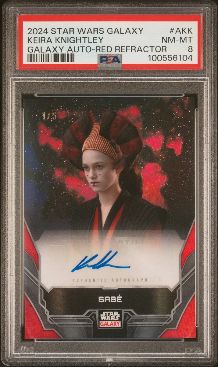 2024 TOPPS CHROME STAR WARS GALAXY AUTOS #AKK KEIRA KNIGHTLEY/SABE