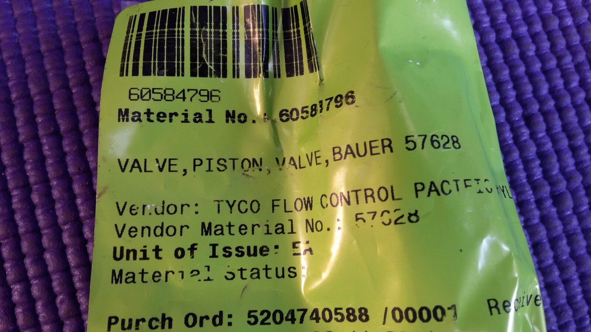 Ensemble De Soupape À Piston Acd Compression D'Air Respirable Bauer