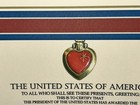 UNSEEN WOUNDS - BLEEDING HEART MEDAL COMMEMORATIVE CERTIFICATE~W/PRINTING TYPE-1 — photo 3