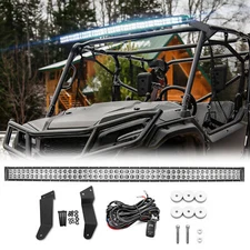 WEISEN Roof 54" Curved LED Light Bar Mount Wire Kit For Honda Pioneer 1000 16-25