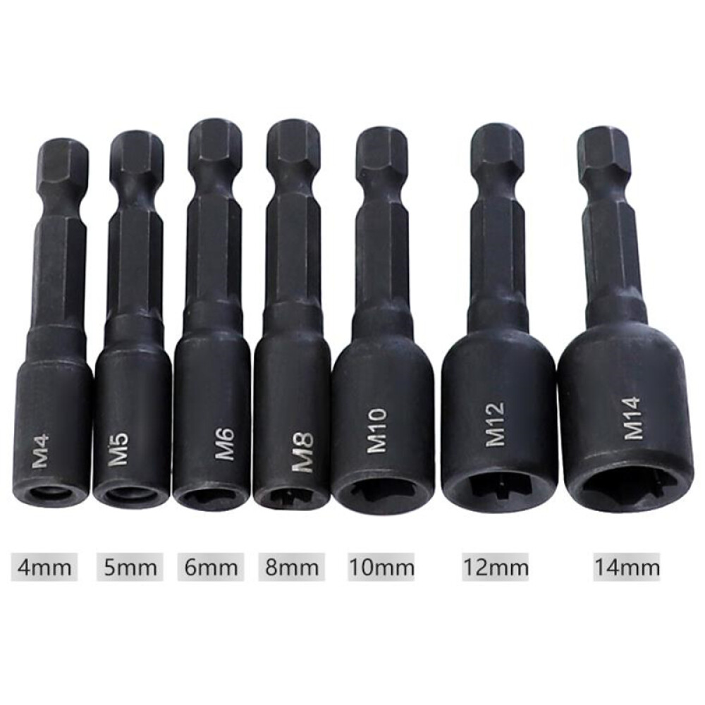 M4M16 Hex Shank 1/4" Square Driver Thread Tap Socket Collet For