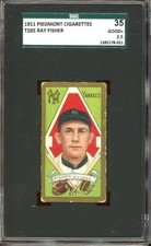 1911 T205 Piedmont Cigarettes Baseball Ray Fisher SGC 2.5