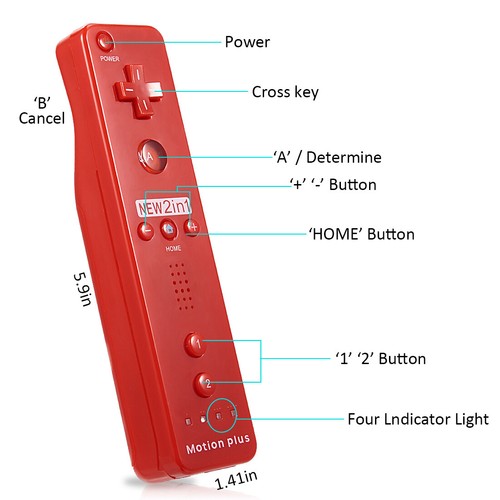 Wii Remote with Motion Plus & Shock Function Nunchuck for Wii & Wii U Console - Picture 44 of 65