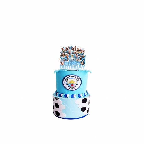 Manchester City Football Team Birthday Party Decoration Set Hanging Flag - Picture 10 of 12