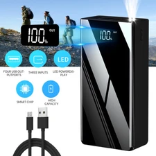 60000mAh Universal Power Bank 66W Fast Charging 4 Outputs LED Digital Display