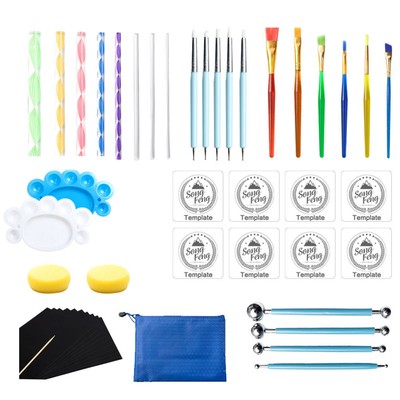 Mandala Dotting Tools Wall Stencils for Painting Large Pattern
