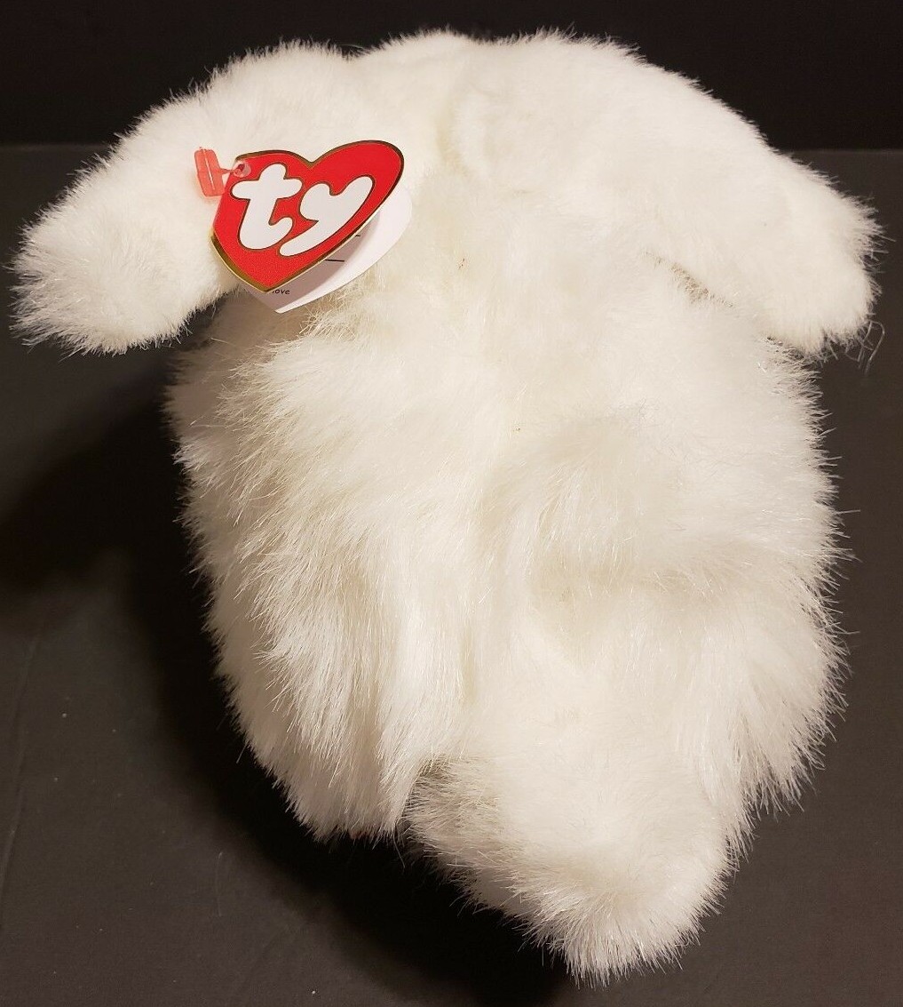 TY Beanie Babies Nibbles White Rabbit 8