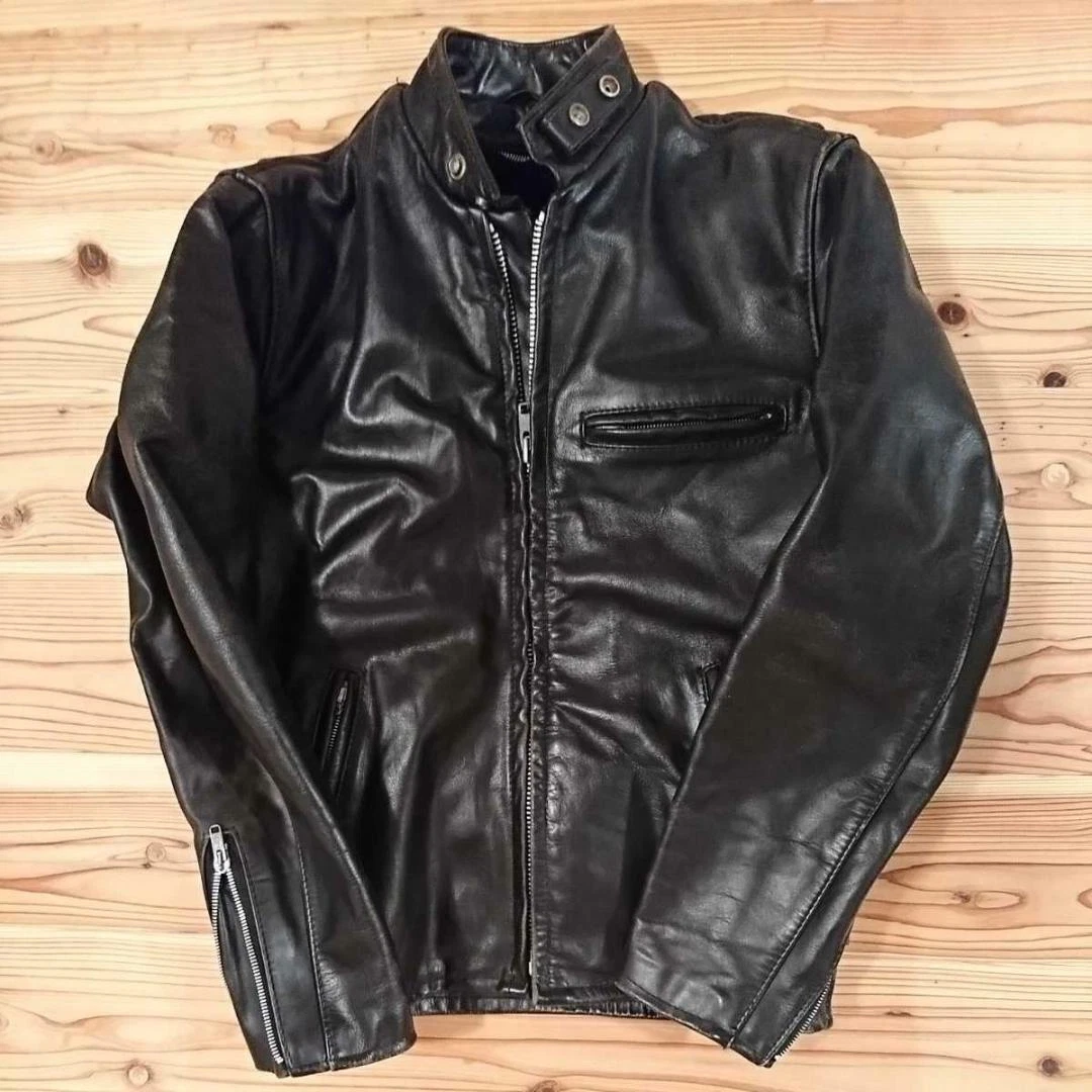 Schott Leather Riders Jacket Blouson 641 Men's 34 Biker From Japan Genuine USED