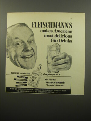 1950 Fleischmann's Gin Advertisement - makes America's most delicious gin