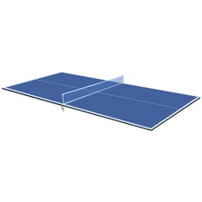 8FT Blue Mid-Size Foldable Table Tennis Conversion Top Ping Pong Table Indoor