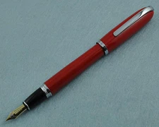 Baoer 516 Red Fountain Pen Medium Nib Silver Color Nib