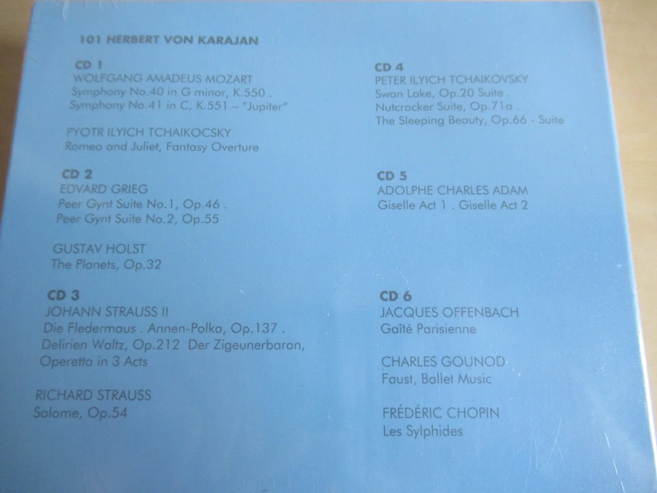 Herbert V.Karajan-101 Essential Tracks-6er CD Box-Original verpackt-still sealed - Bild 3 von 4