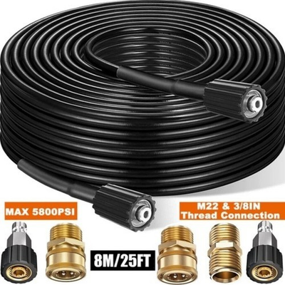 #ad 25FT 5800PSI Replacement High Pressure Power Washer Hose M22 3 8quot; Quick Connect $25.99