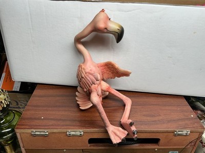 Flamingo Wine Bottle Holder Pink Fun Retro Resin Heavy Unique Vintage 11  Liquor