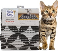 Fresh Kitty Durable XL Jumbo Foam Litter Box Mat   1 Count Pack of 1 , grey