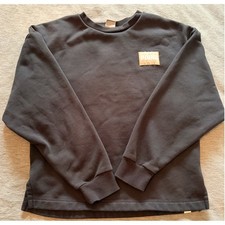 Puma Womens Crewneck Sweatshirt Fleece Lined Charcoal Gray 665750-01