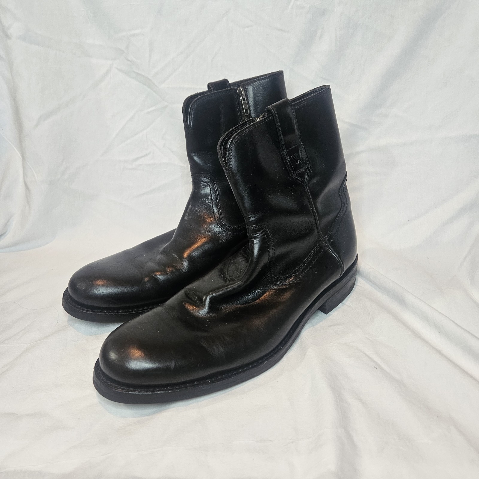 Wolverine Black Leather Zip Comfort Boots Men's Size 11 D