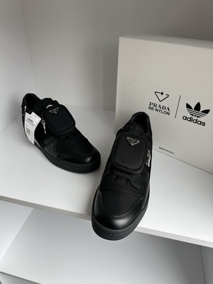 Prada x Adidas Re-Nylon Forum Black Low Sneakers US 6.5 GY7043 | eBay