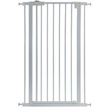 Barrière de Protection Grille D'Escaliers Métal Blanc Réglable 72 -86cm 120cm