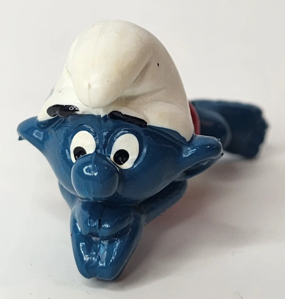 Pitufos 20025 Nadador Pitufo Natación Rojo Tubo Interior Juguete Figura De Colección PVC Años 80  Foto 3 de 4