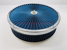 High Flow 14x3 Blue Washable Air Cleaner Dominator Chevy Ford Sbc Bbc 350 454 High Flow 14x3 Blue Washable Air Cleaner Dominator Chevy Ford Sbc Bbc 350 454