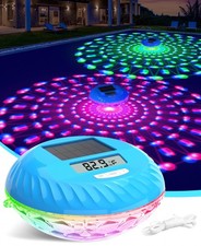 Floating Solar Pool Thermometer with Dynamic Lighting Effects