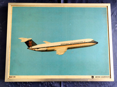AGENTURRAHMEN FLUGZEUG BRITISH CALEDONIAN BAC 1 11 UM 1970