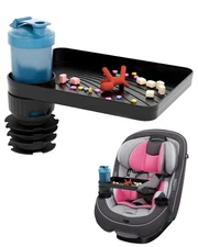 SEVEN SPARTA Car Seat Tray for Kids Toddler Travel with Soft Rubber Base,