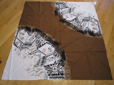 Tribal Print Fabric HUNTER GAZELLE BATIK STYLE BROWN BLACK COPPER SPARKLE 7 YARD