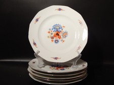 ANTICO 1930 SERVIZIO 6 PIATTI PIANI PORCELLANA RICHARD GINORI PITTORIA DI DOCCIA