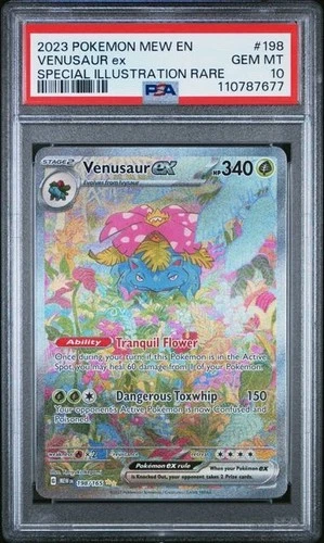 PSA 10 Venusaur ex - 198/165 - 151 English - Pokemon - Read Description
