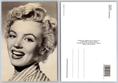 Marilyn Monroe Smiling Portrait Postcard 1988 Classico Hollywood Icon Star