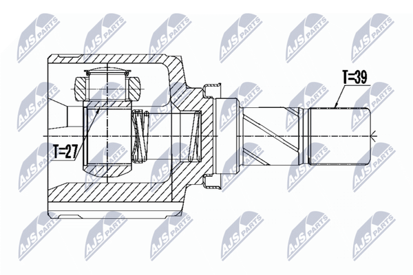 NTY Gelenksatz, Antriebswelle NPW-PL-058 Passend FüR Fiat Passend FüR Nissan-image