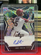 CASEY MARTIN 2020 Leaf Flash Blue Autographed Rookie card #BACM1 SN 21/50. rookie card picture