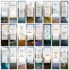 Inspirational Nature Bookmarks with Quotes - Pack of 48